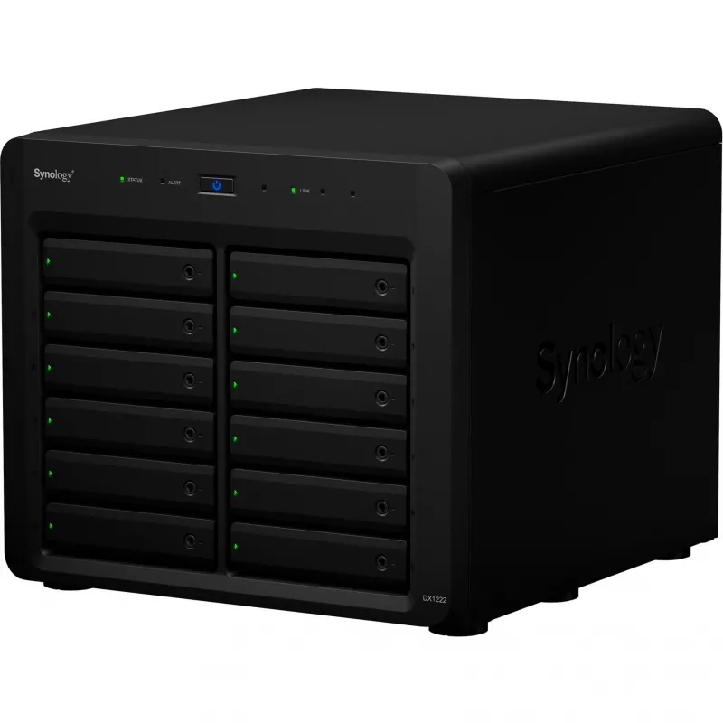 Išplėtimo korpusas Synology DX1222 12 diskų 192 TB juodas