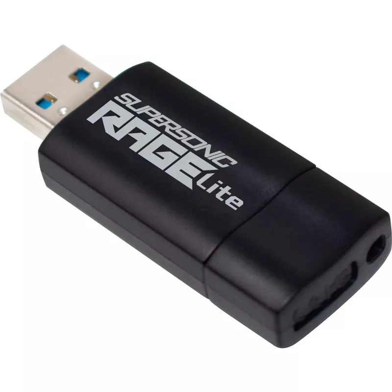 USB atmintukas PATRIOT Rage Lite 512GB 120 MB/s USB 3.2 ištraukiamas juodas (PEF512GRLB32U)