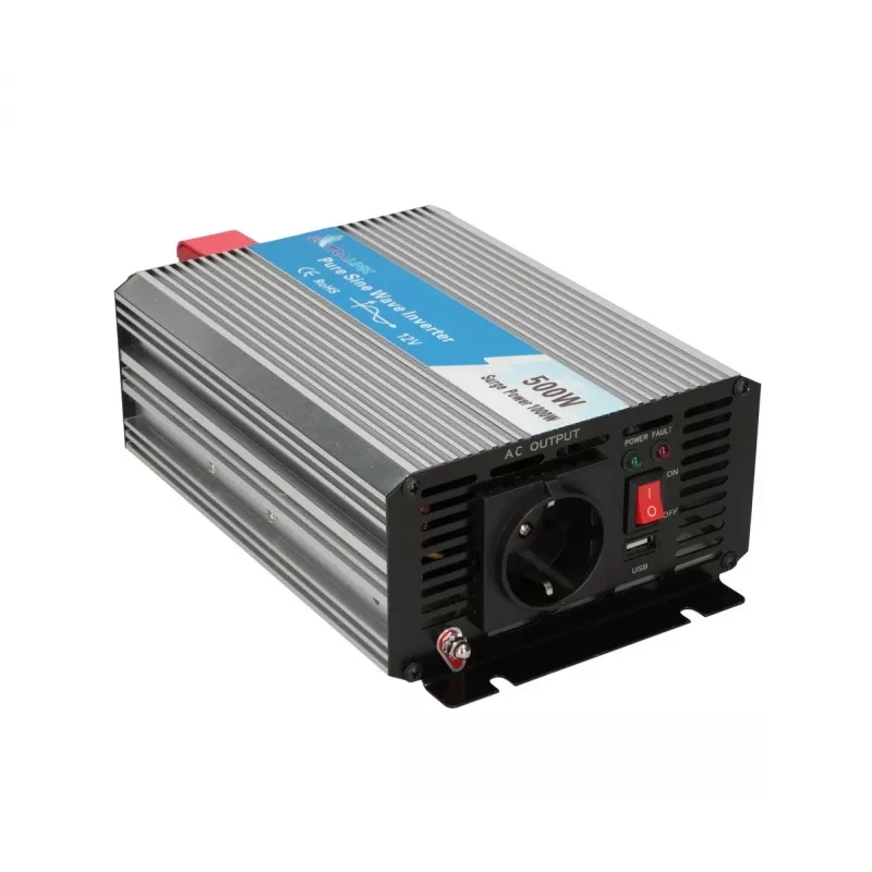 Įtampos keitiklis Extralink OPIP-500W 12V 500W grynas sinusas