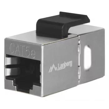 Keystone modulis LANBERG KSF5-3000 – Cat5e F/UTP plokščias kabelis, RJ-45 moteriška, juoda
