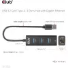 USB 3.2 Gen1 3 prievadų USB-A šakotuvas su Gigabit Ethernet – CLUB3D CSV-1430a