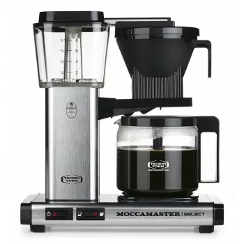 Lašelinis kavos virimo aparatas MOCCAMASTER KBG 741 – 1,25 L talpa, 10 puodelių ąsotis, 1520 W, nerūdijantis plienas/juoda