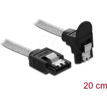 SATA kabelis DeLOCK 85344 0,2 m Juodas permatomas