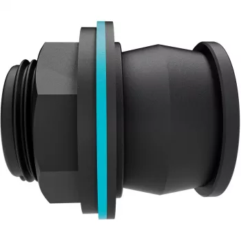 Tanko jungtis Push IN, G 1 ir G 3/4 (juoda, sienelės storiui 2-10 mm)