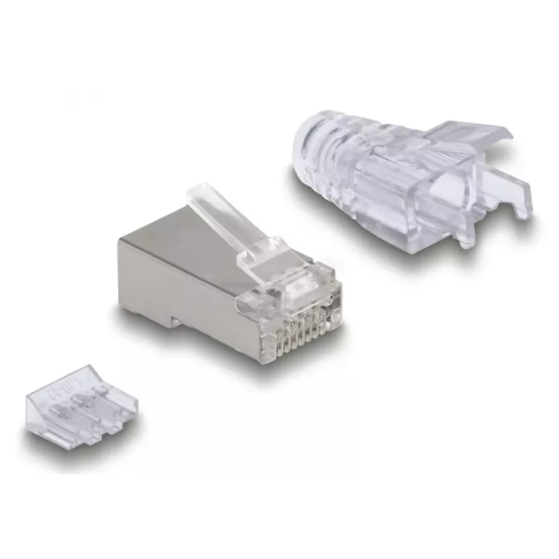 DeLOCK 67177 RJ45 kištukas sidabrinis permatomas vyriškas 50 vnt.