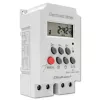 DIN bėgelio elektroninis laikmatis QOLTEC PC0629 — 24V maitinimas, 16A išėjimas