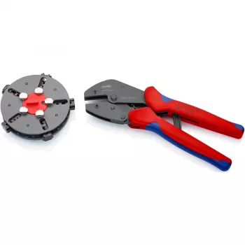 Knipex 97 33 02 kabelių užspaudimo įrankis Mėlyna, Raudona