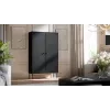 Laikymo spinta Cama Meble PALAZZO BIS 100x39x166 matinė juoda, ant grindų, prie sienos