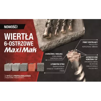 MAKITA Gręžtuvas SDS MAX 28x400x540mm MAXI MAK 6-Briaunų