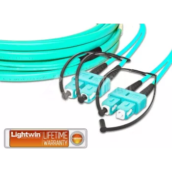 Lightwin LDP-50 SC-SC 5.0 OM3 FD šviesolaidinis kabelis 5 m, vandens spalvos