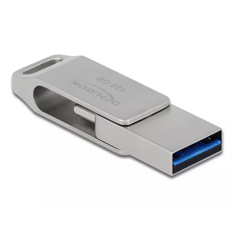USB atmintukas DeLOCK 128GB USB-C Type-A sukamas modelis