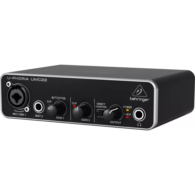 Behringer UMC22 papildoma muzikos įranga – koncertinis/studijinis preampas