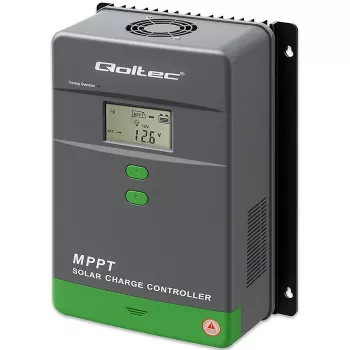 Saulės baterijų įkrovimo valdiklis QOLTEC MPPT 50A 12V/24V su LCD, 53664