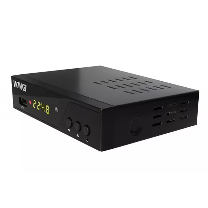 Skaitmeninis antžeminis TV imtuvas WIWA H.265 PRO DVB-T/DVB-T2 — Full HD, H.265, HDMI, SCART, USB, įrašymas