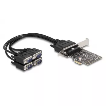 DeLOCK 66324 vidinis RS-232 VGA adapteris PCIe juodas