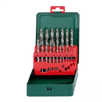 HSS gręžtuvų rinkinys Metabo 627153000 – 19 vnt., DIN 338, cilindriniu kotu