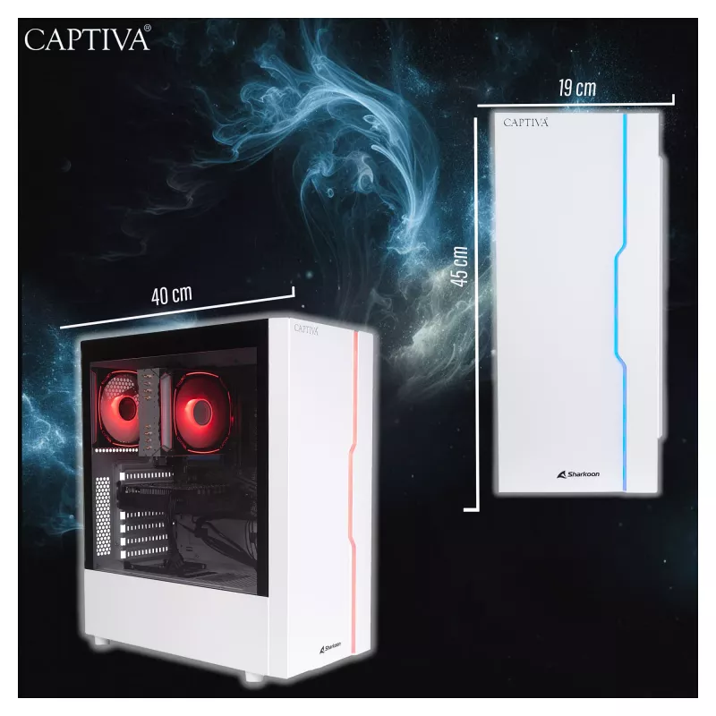 Žaidimų kompiuteris CAPTIVA PC Advanced Gaming R92-912 Ryzen 7 5700X 32GB SSD 1TB RTX5060 8GB Windows 11 Home 64-bit