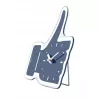 NeXtime klok 5185bl Mini Thumbs Up, 20,5x21 cm, sieninis, mėlynas/sidabrinis