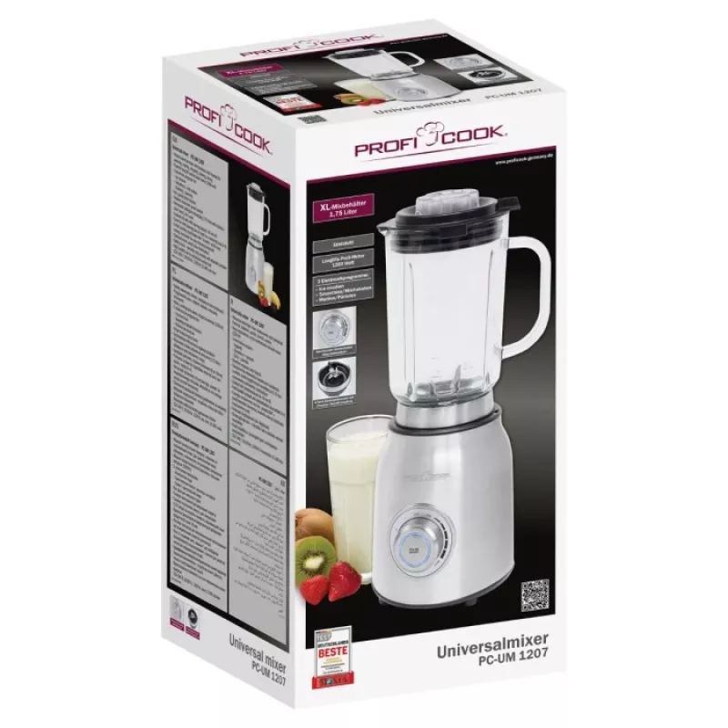 ProfiCook 501207 stalinis maišytuvas 1200 W, nerūdijantis plienas