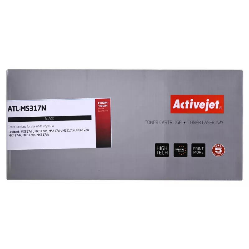 Kasetė ActiveJet, skirta Lexmark 51B2000, juoda, 2500 puslapių, 1 vnt.