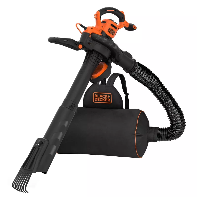 Priekinės kuprinės pūstuvas Black & Decker BEBLV301-QS — 3000 W, oro greitis 206–404 km/h, 72 L maišas, 6 kg
