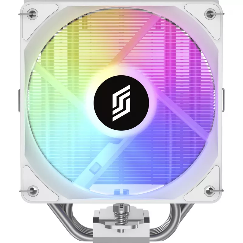 Aušintuvas CPU Silentware Bora RGB White su 120mm PWM ARGB ventiliatoriumi, 215W TDP, suderinamas su AM5 ir LGA1851