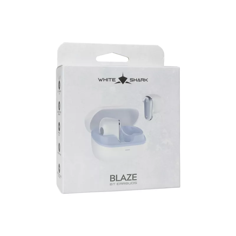 Belaidės ausinės White Shark GEB-TWS-201 Blaze White