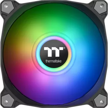 Kompiuterio ventiliatorius Thermaltake Pure Duo 14, 140 mm, PWM, RGB LED, juodas