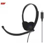 Koss CS200 USB ausinės su mikrofonu, laidinės, ant ausų, juodos