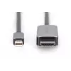 DIGITUS adapteris Mini DisplayPort (kištukas) → HDMI (kištukas) 1,0 m, palaiko 8K 60 Hz, juodas (DB-340109-010-S)