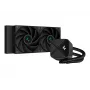 DeepCool LS520S Zero Dark AIO procesoriaus aušinimo skysčiu sistema, 240 mm, 2x 120 mm PWM ventiliatoriai, AM4/AM5/LGA2066, juoda