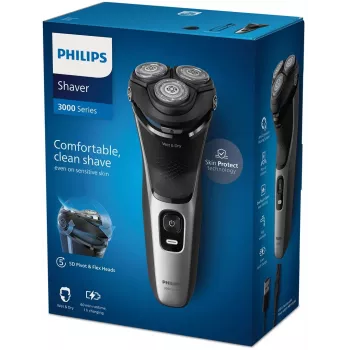 Elektrinis skustuvas Philips 3000 Series S3143/00 – 3 galvutės, šlapias ir sausas, Li-Ion, 60 min veikimo