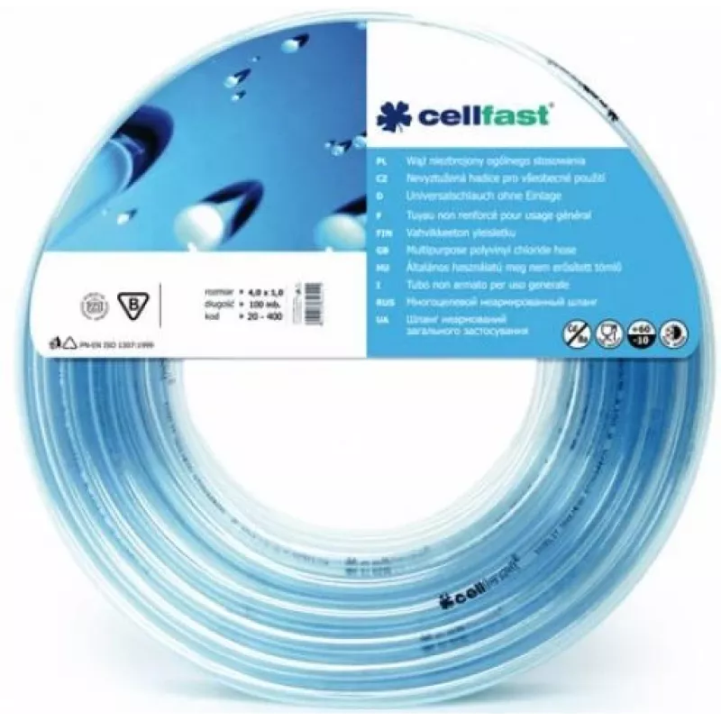 Sodo žarna Cellfast SP160 PVC 6,0×1,5 mm — 1 m segmentas
