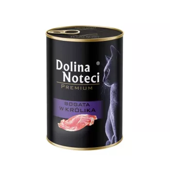 Šlapias kačių ėdalas Dolina Noteci Premium Rich in triušiena 400 g – pilnavertis ėdalas suaugusioms katėms, vieno baltymo