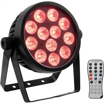 LED prožektorius EUROLITE 4C-12 Silent Slim 12W RGBW – kompaktiškas sceninis/ambientinis šviestuvas