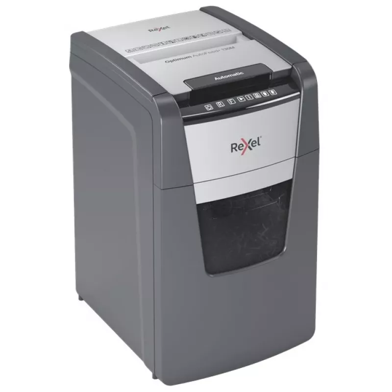 Rexel AutoFeed+ 130M popieriaus smulkintuvas Mikro pjūvis 55 dB Juoda, Pilka