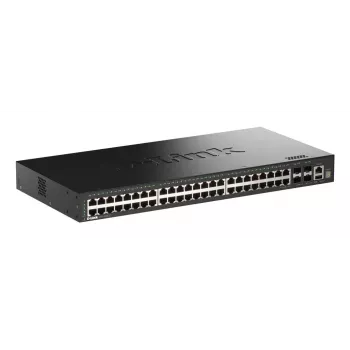 D-Link 52 prievadų Gigabit krovimo išmanusis valdomas jungiklis su 4 x 10G SFP+ prievadais