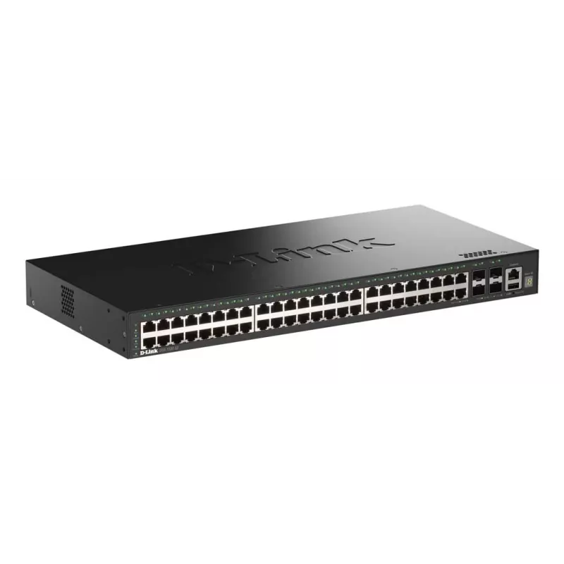 D-Link 52 prievadų Gigabit krovimo išmanusis valdomas jungiklis su 4 x 10G SFP+ prievadais