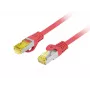 Tinklo kabelis Lanberg PATCHCORD KAT.6A S/FTP LSZH CU 1m Raudonas