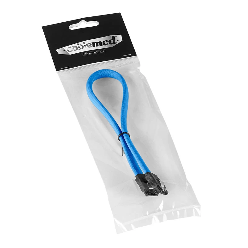 CableMod ModMesh SATA kabelis - Serial ATA 150/300/600 - SATA (mot.) į SATA (mot.) - 60 cm - Šviesiai mėlyna (CM-CAB-SATA-N60KLB-R)