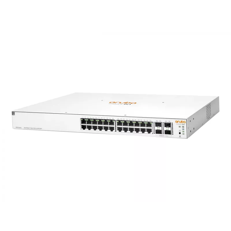 Valdomas tinklo jungiklis HPE Aruba Networking Instant On 1930 24G Class4 PoE 4SFP/SFP+ 195W, 24 Gigabit PoE prievadai, stovui