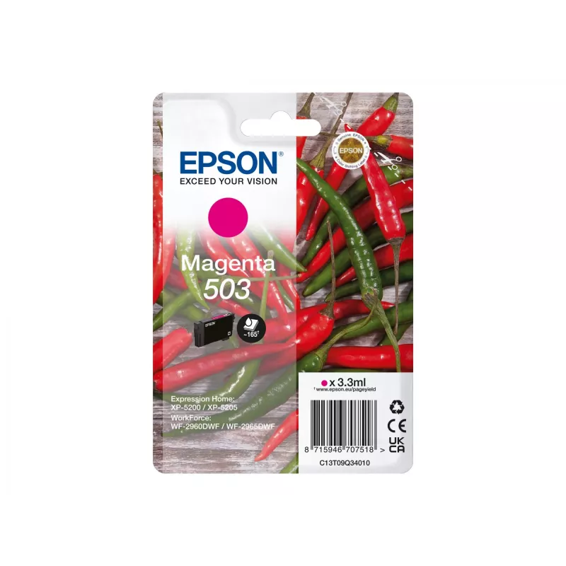 Epson 503 original rašalo kasetė 1 vnt. standartinė išeiga rausvai violetinė