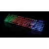 Manhattan Gaming USB klaviatūra, Low Force Key Edition, 12 multimedijos klavišų, vaivorykštinis LED apšvietimas, USB-A, juoda, mažmeninė dėžutė (vokiškas išdėstymas)