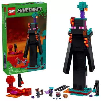 LEGO Minecraft rinkinys 21279 Endermano bokštas, 867 detalių, 2 minifigūrėlės, 450 mm aukštis
