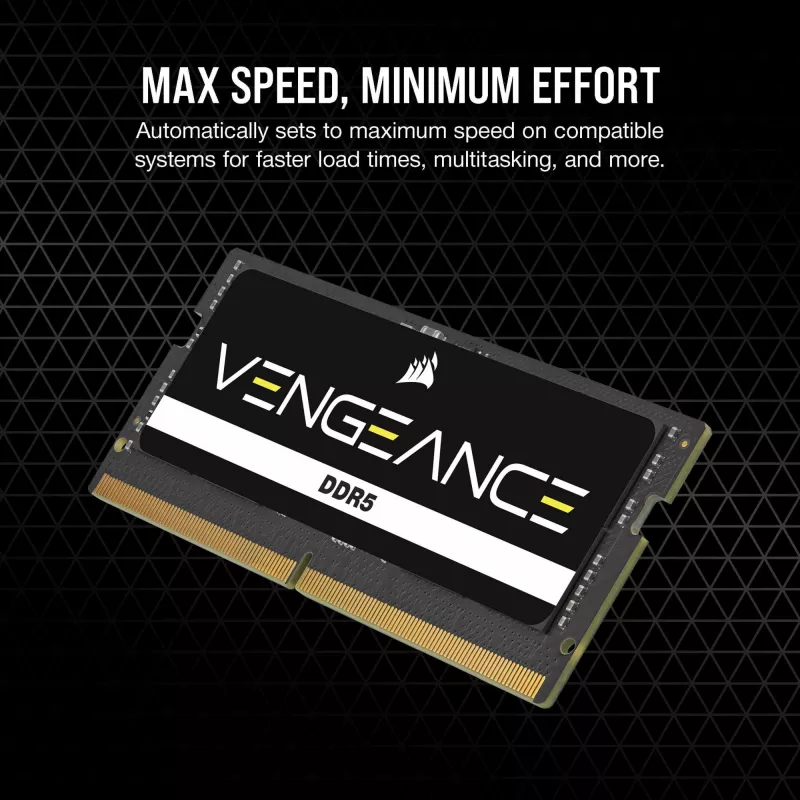 SO-DIMM 64 GB DDR5-5600 (2x 32 GB) Dual-Kit, Corsair Vengeance juoda