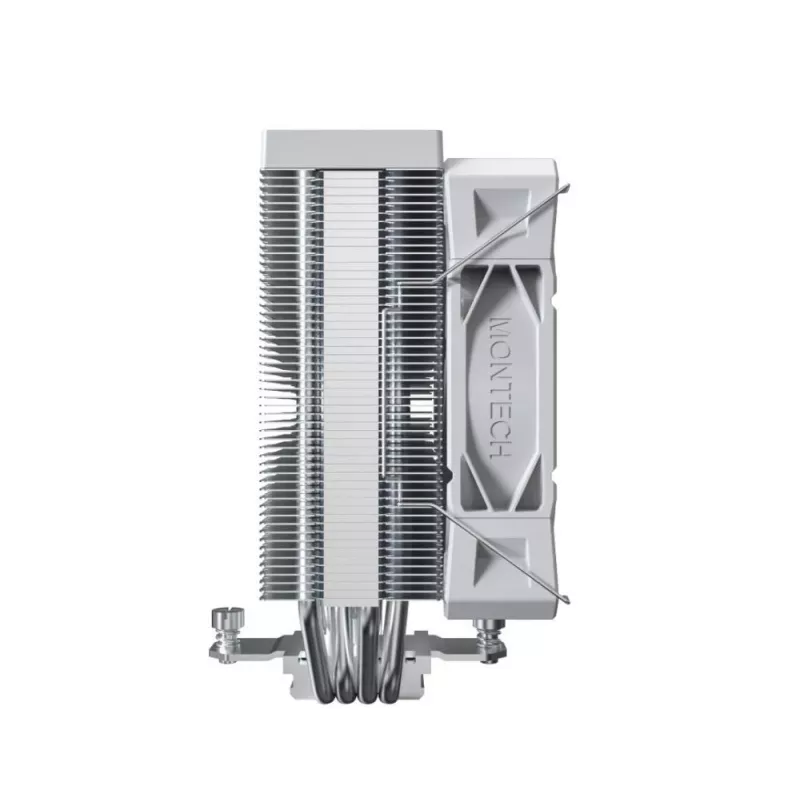 Oro aušintuvas CPU Montech NX400, 2x120 mm ventiliatoriai, baltas, 156×74×120 mm, TDP 270 W