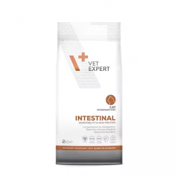 Sausas ėdalas katėms VETEXPERT Veterinary Diet Intestinal, 2 kg – paukštiena, 38% baltymų, 20% riebalų, be glitimo ir sojos
