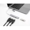 Delock 64214 USB šakotuvas 4x USB-A, sidabrinis