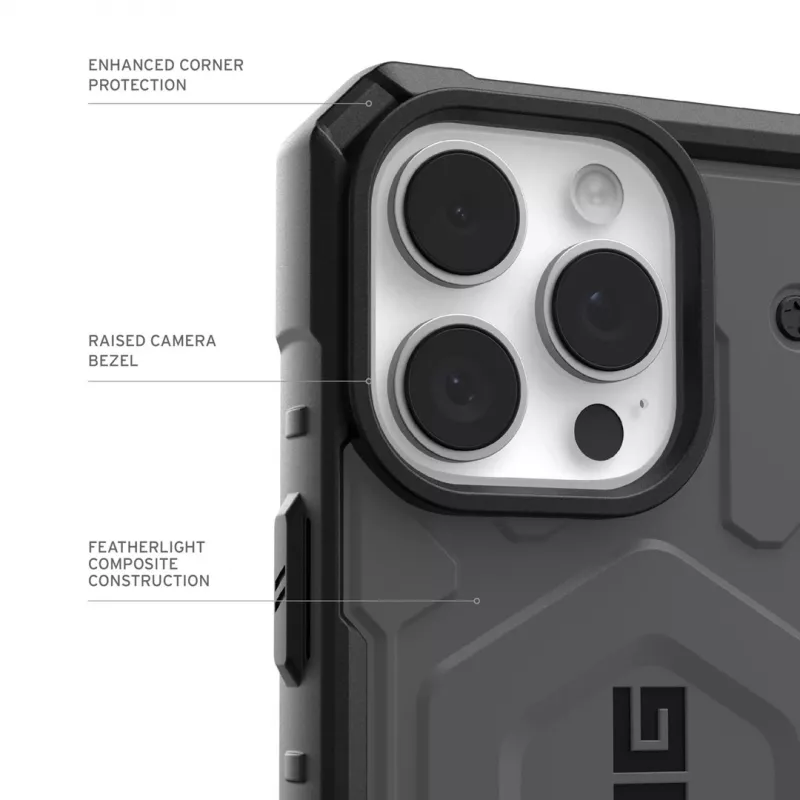 Urban Armor Gear Pathfinder dėklas mobiliesiems telefonams 16 cm (6,3 inch) Sidabrinis