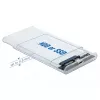 Išorinis HDD/SSD dėklas DeLOCK 42617, permatomas, USB Type-C, 10 Gbps